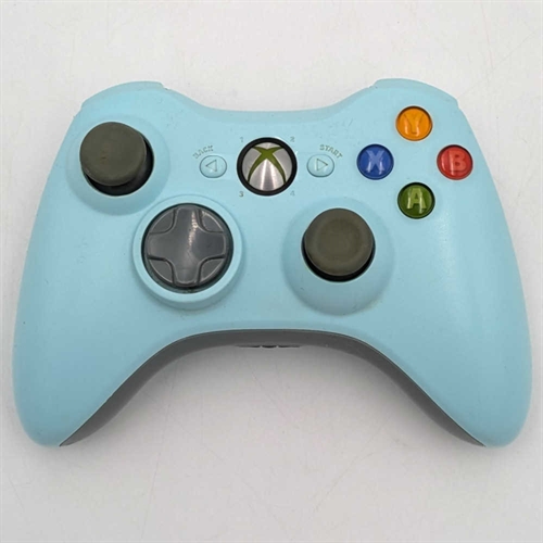 XBOX 360 Controller - Light Blue - XBOX 360 Tilbehør (B Grade) (Genbrug)